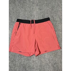 Ten Thousand Interval Shorts Mens Large Pink 7 Inch Lined Running Athletic Gym